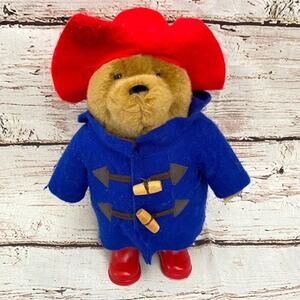 PADDINGTON BEAR Vintage 2007 Plush with Blue Coat Red Boots